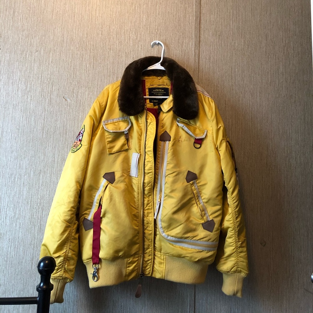 Alpha Industries Yellow Bomber Jacket